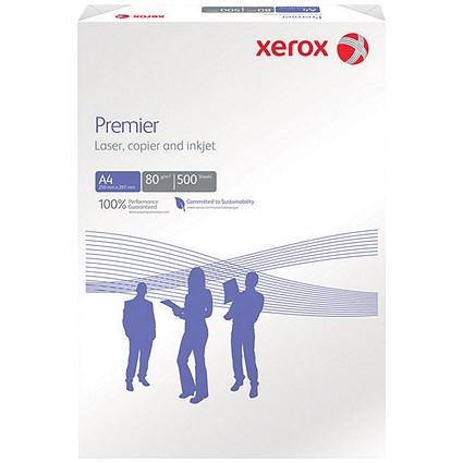 Xerox A4 Premier Multifunctional Copier Paper, White, 80gsm, Ream (500 Sheets)
